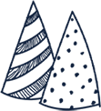 PIcto chapeau de fête dessiner
